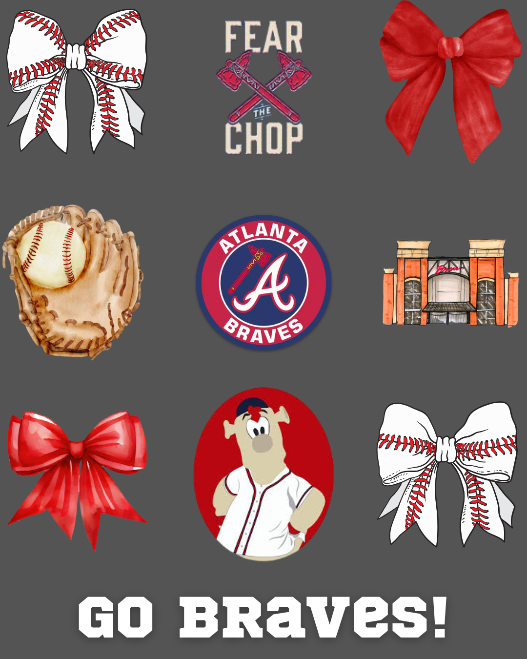 Go Braves Shirt with Bows – Comfort Colors