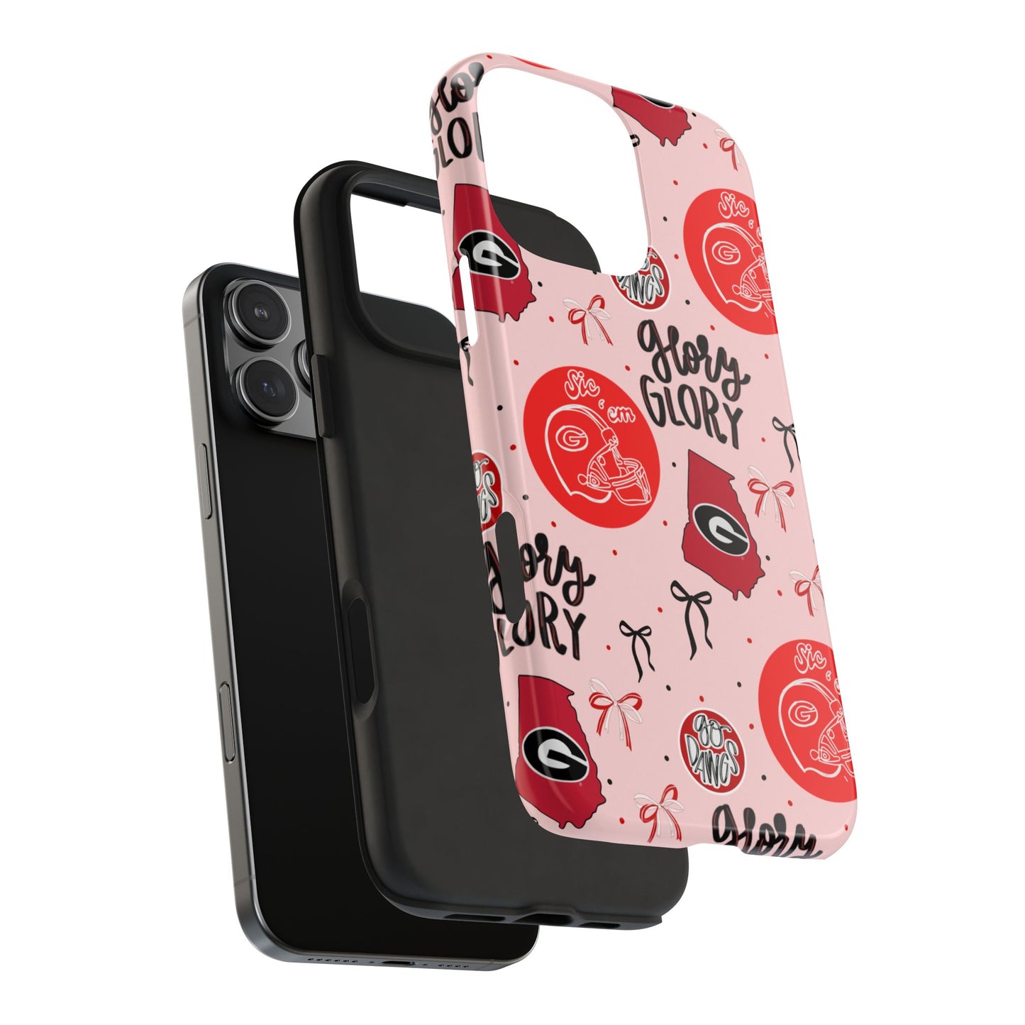 ‘Glory Glory’ Phone Case — Red & Pink Pattern