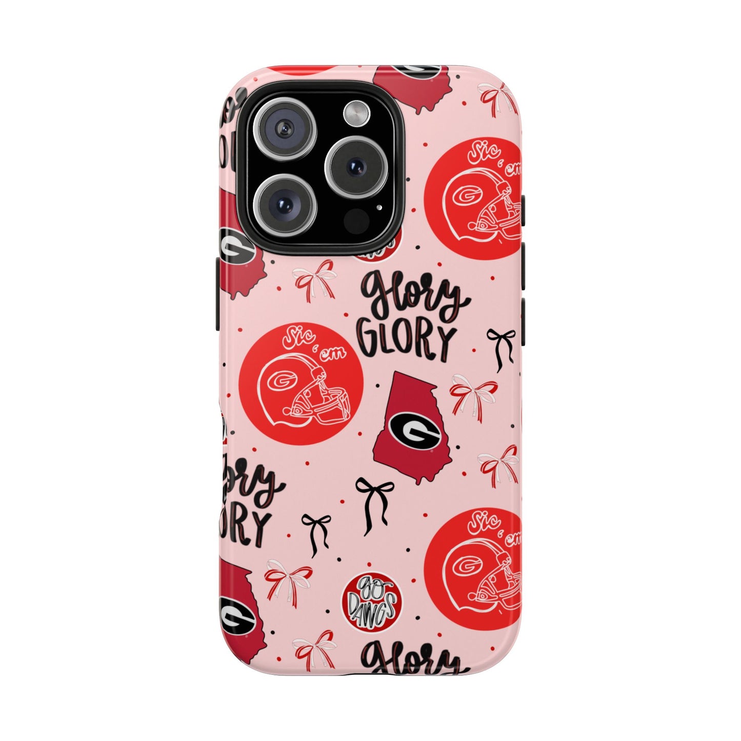 ‘Glory Glory’ Phone Case — Red & Pink Pattern