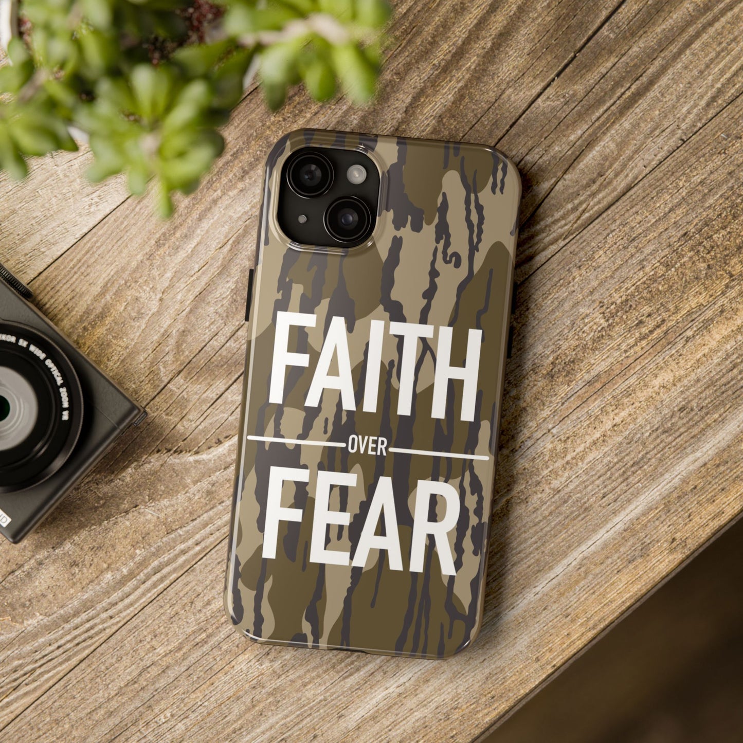 Faith Over Fear Camouflage Phone Case