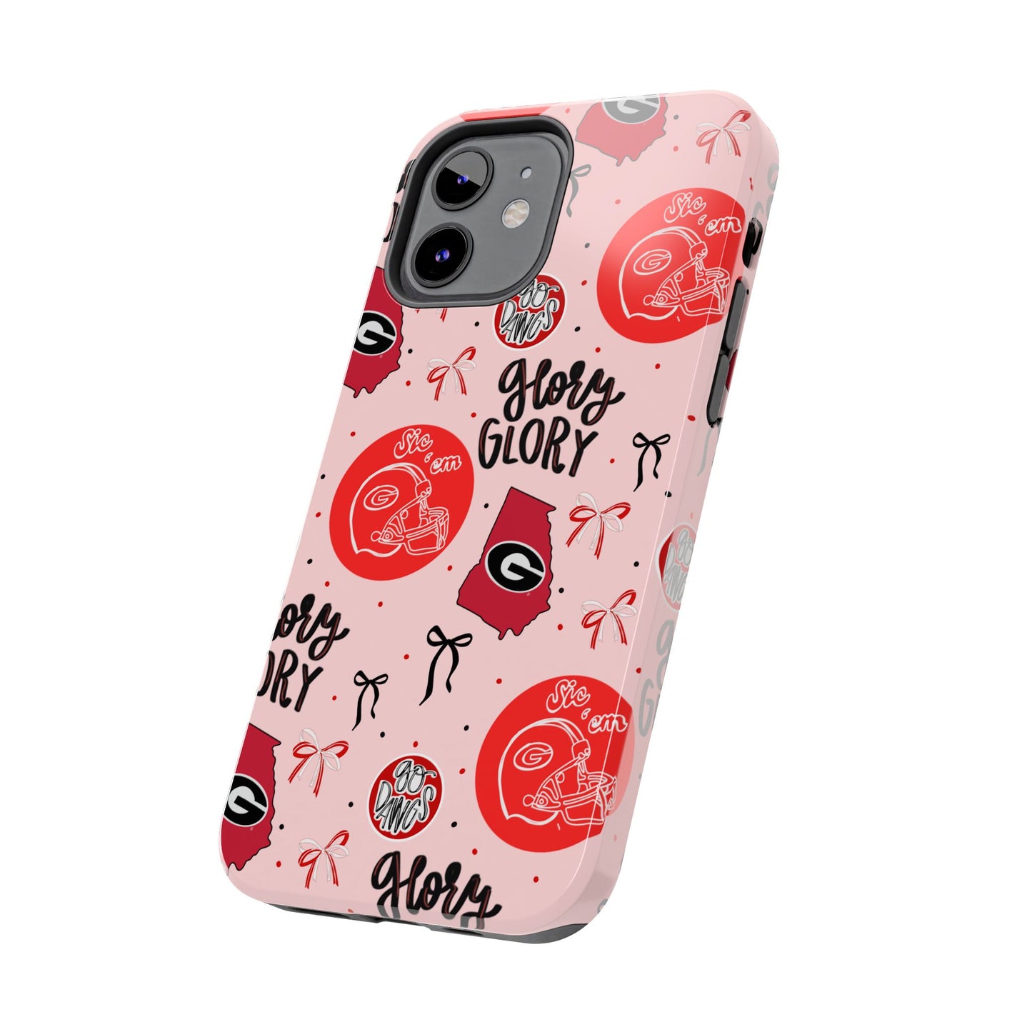 ‘Glory Glory’ Phone Case — Red & Pink Pattern