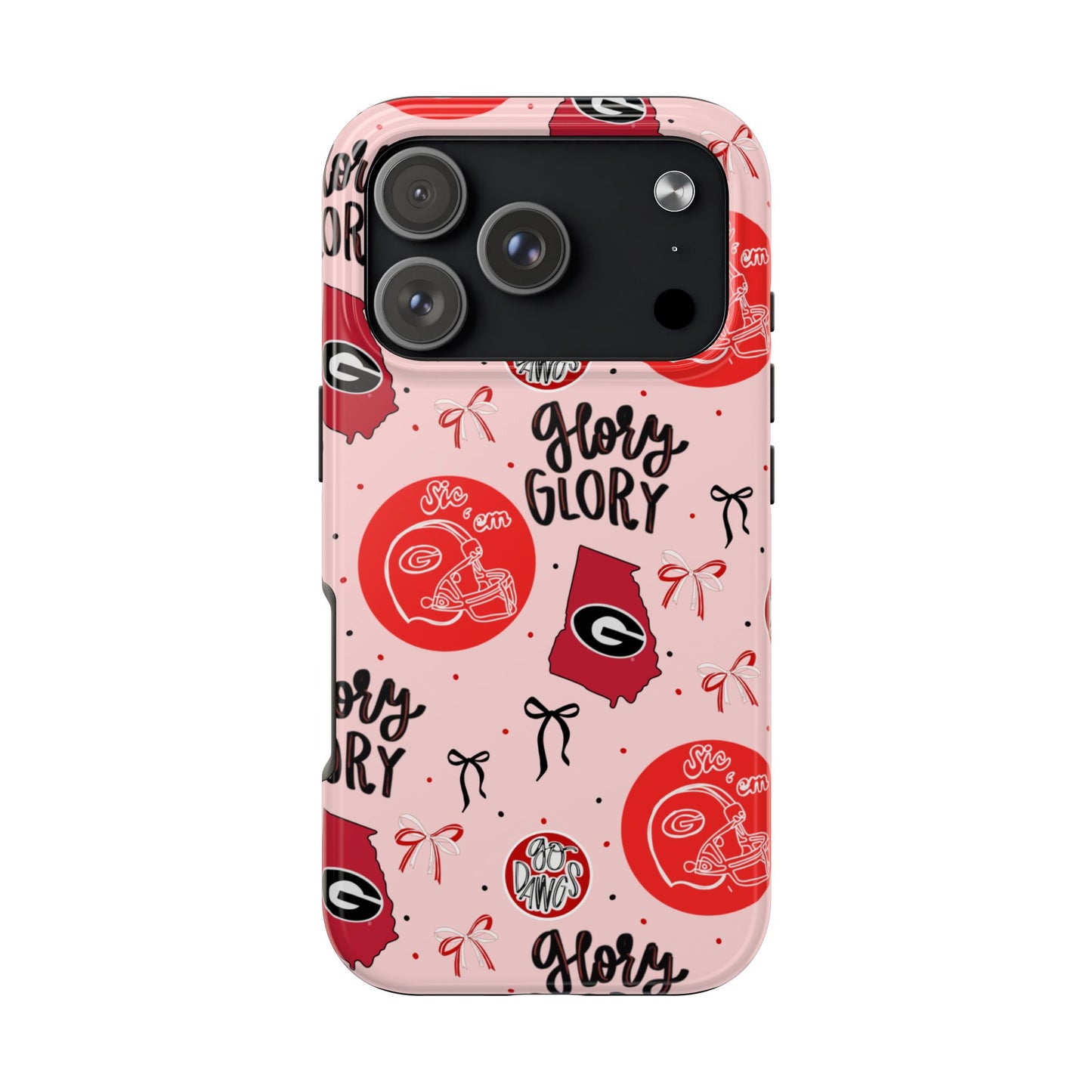 ‘Glory Glory’ Phone Case — Red & Pink Pattern