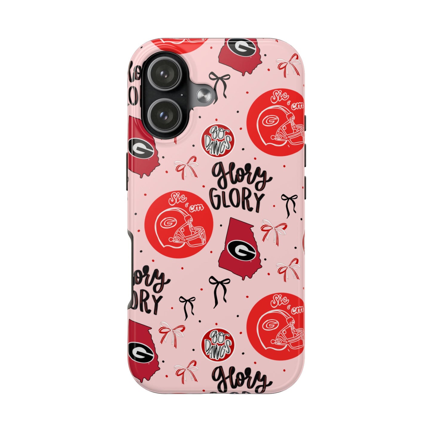 ‘Glory Glory’ Phone Case — Red & Pink Pattern