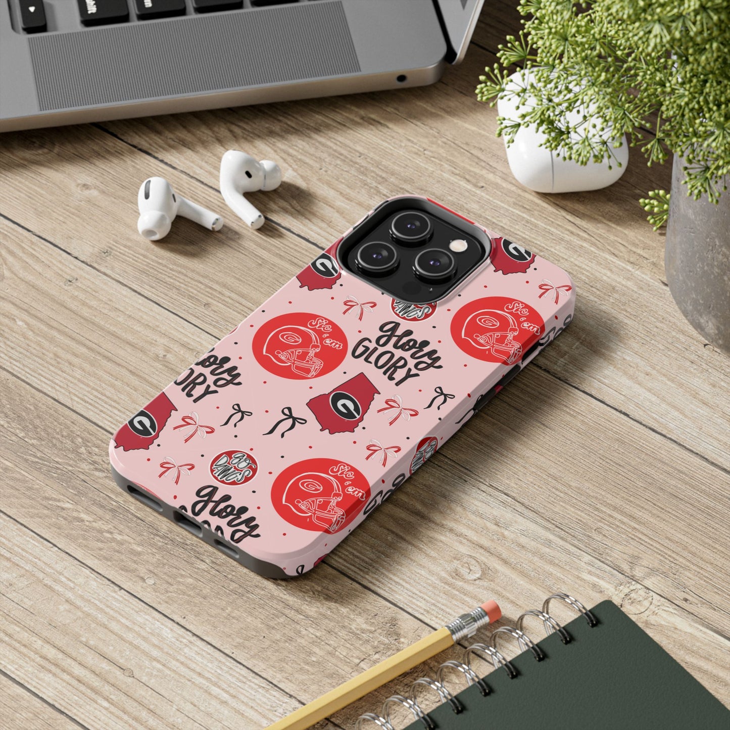 ‘Glory Glory’ Phone Case — Red & Pink Pattern