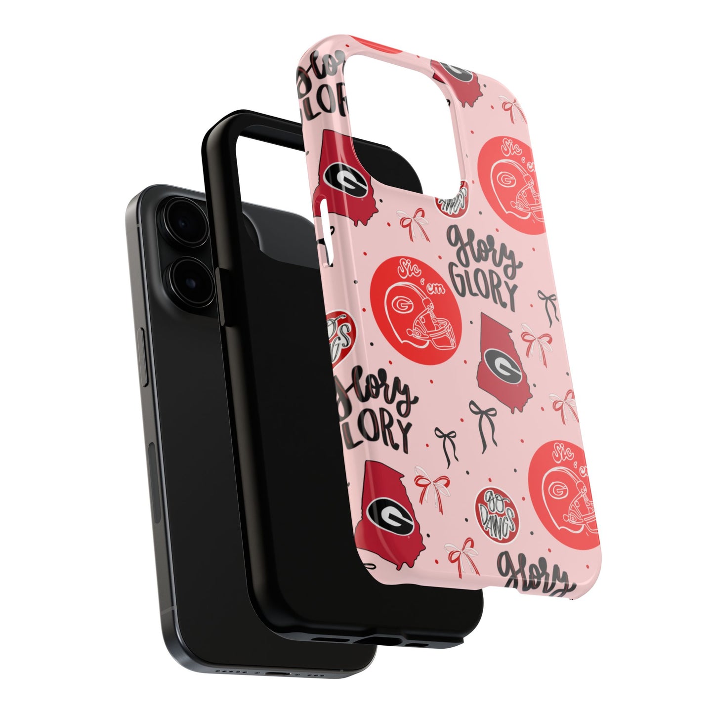 ‘Glory Glory’ Phone Case — Red & Pink Pattern
