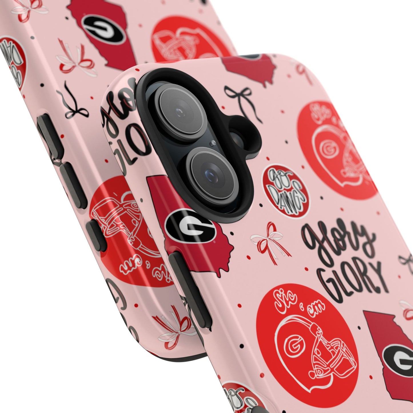 ‘Glory Glory’ Phone Case — Red & Pink Pattern