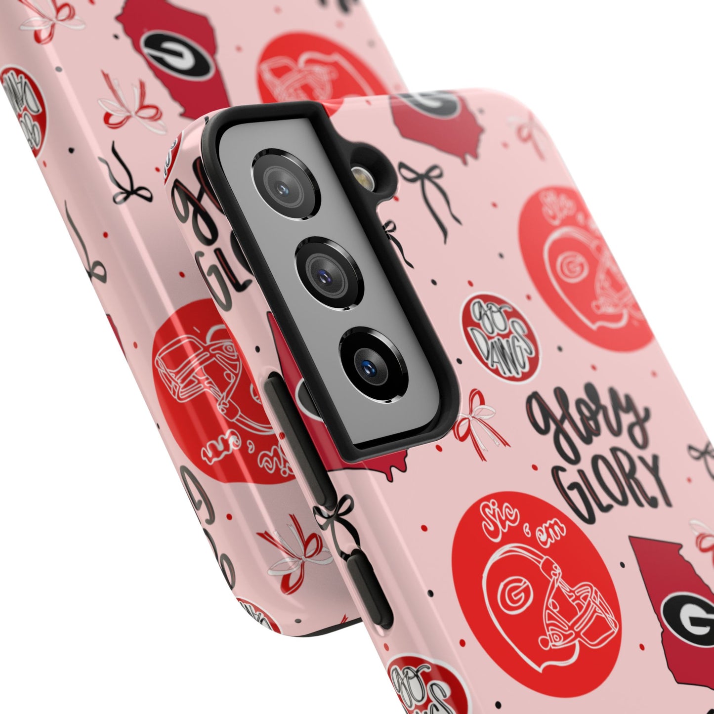 ‘Glory Glory’ Phone Case — Red & Pink Pattern