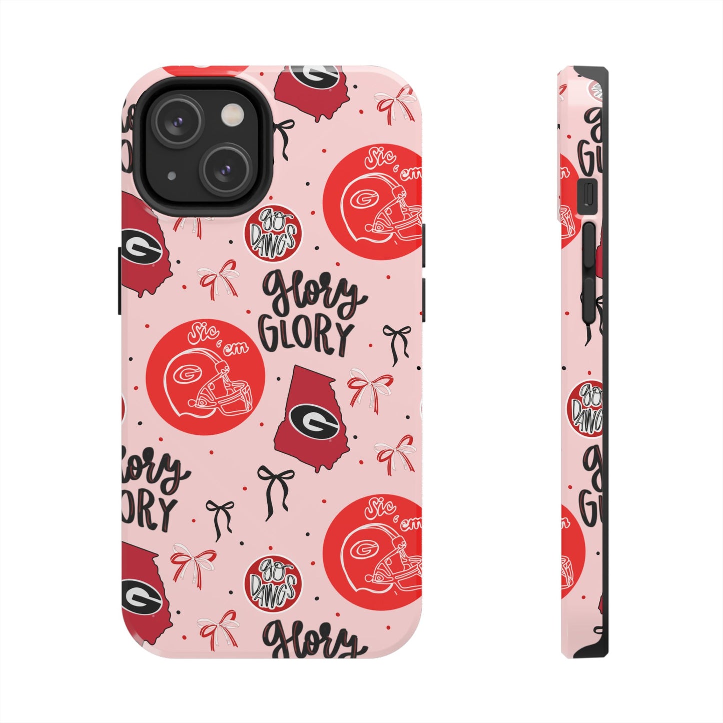 ‘Glory Glory’ Phone Case — Red & Pink Pattern