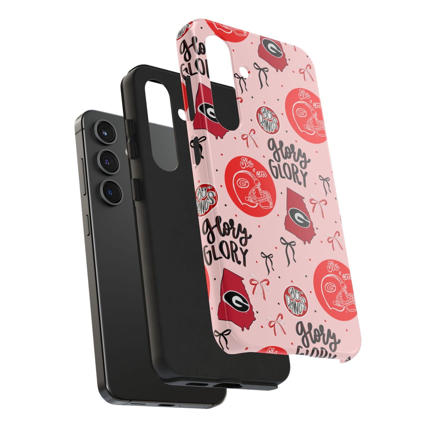‘Glory Glory’ Phone Case — Red & Pink Pattern