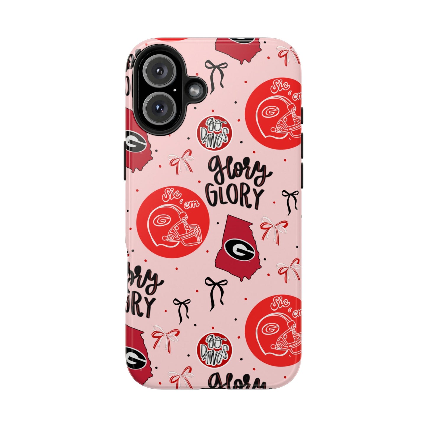 ‘Glory Glory’ Phone Case — Red & Pink Pattern