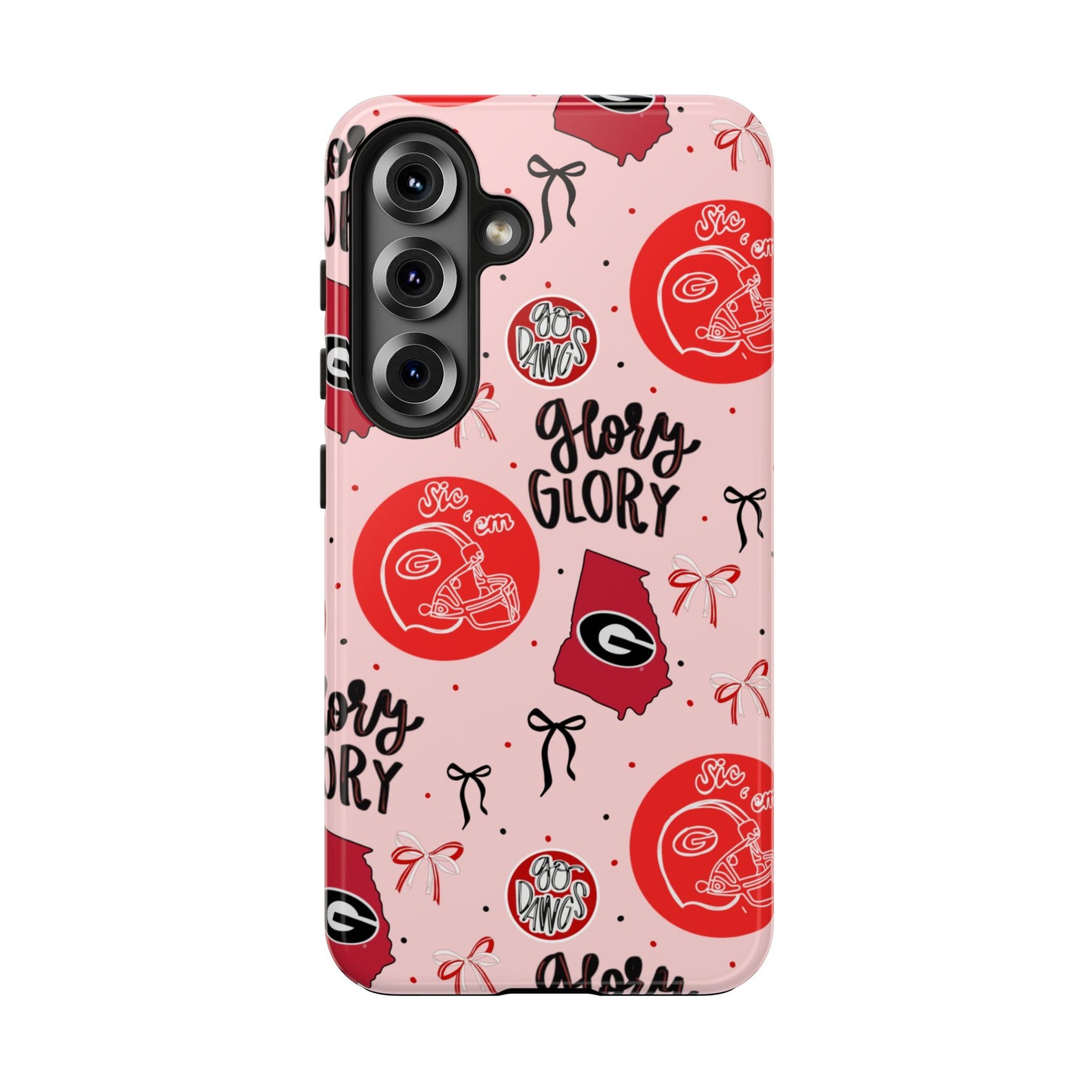 ‘Glory Glory’ Phone Case — Red & Pink Pattern