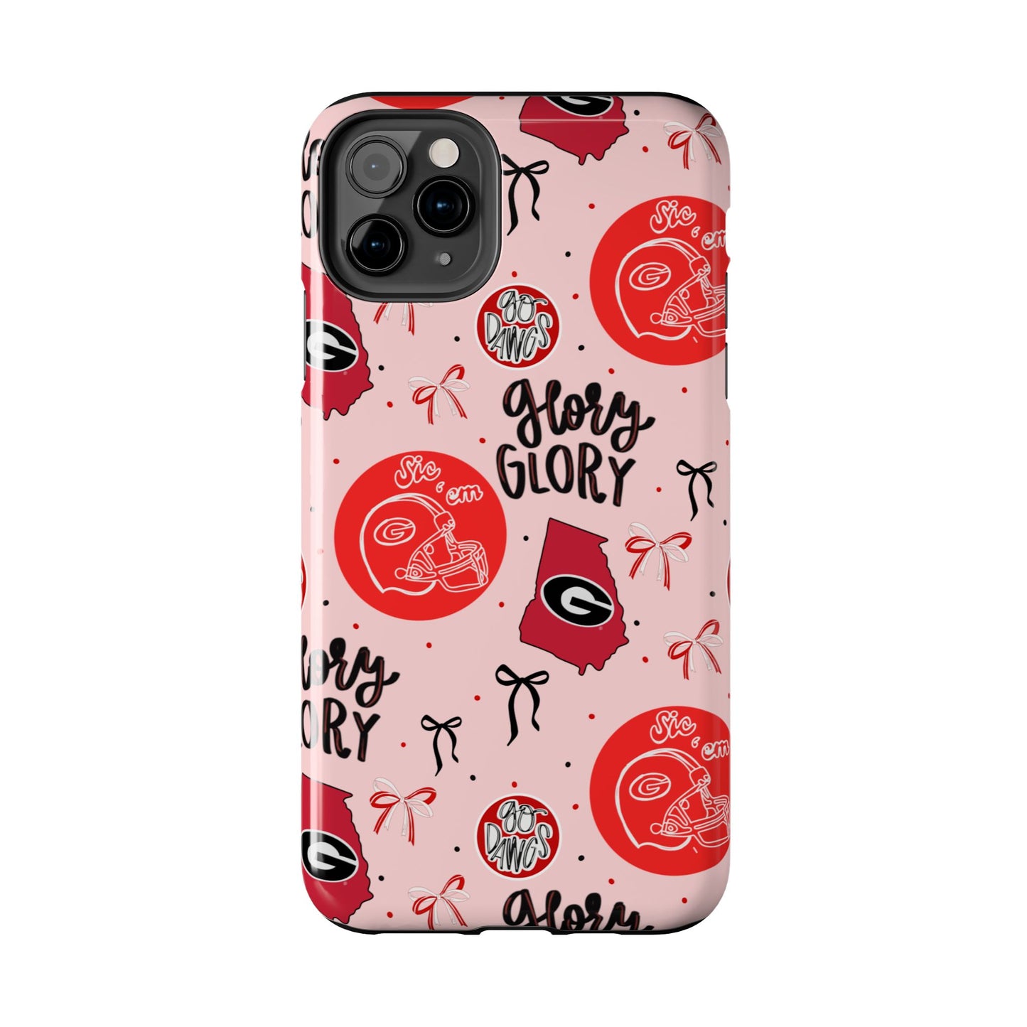 ‘Glory Glory’ Phone Case — Red & Pink Pattern