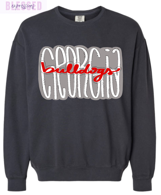 Georgia Bulldogs Handwritten Tee