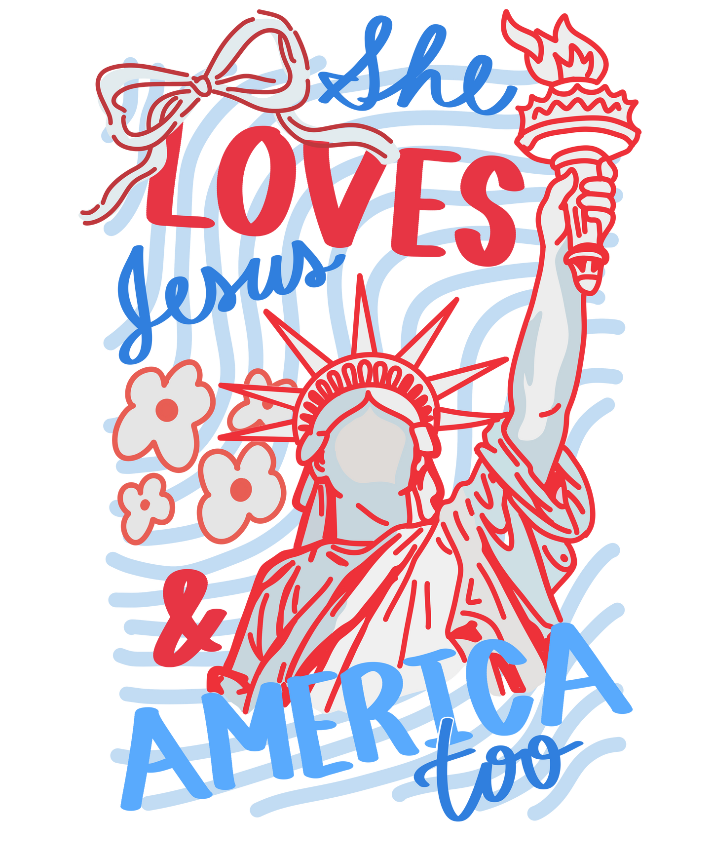 Jesus and America too tee