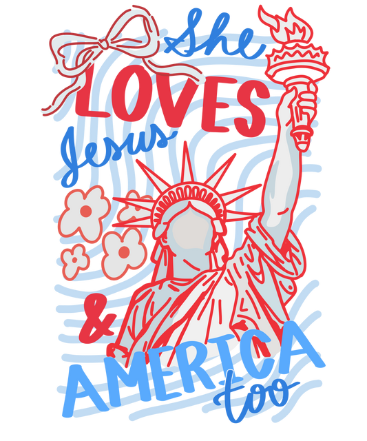 Jesus and America too tee