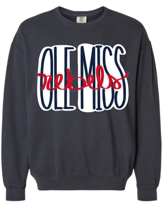 Ole Miss Rebels Handwritten Tee