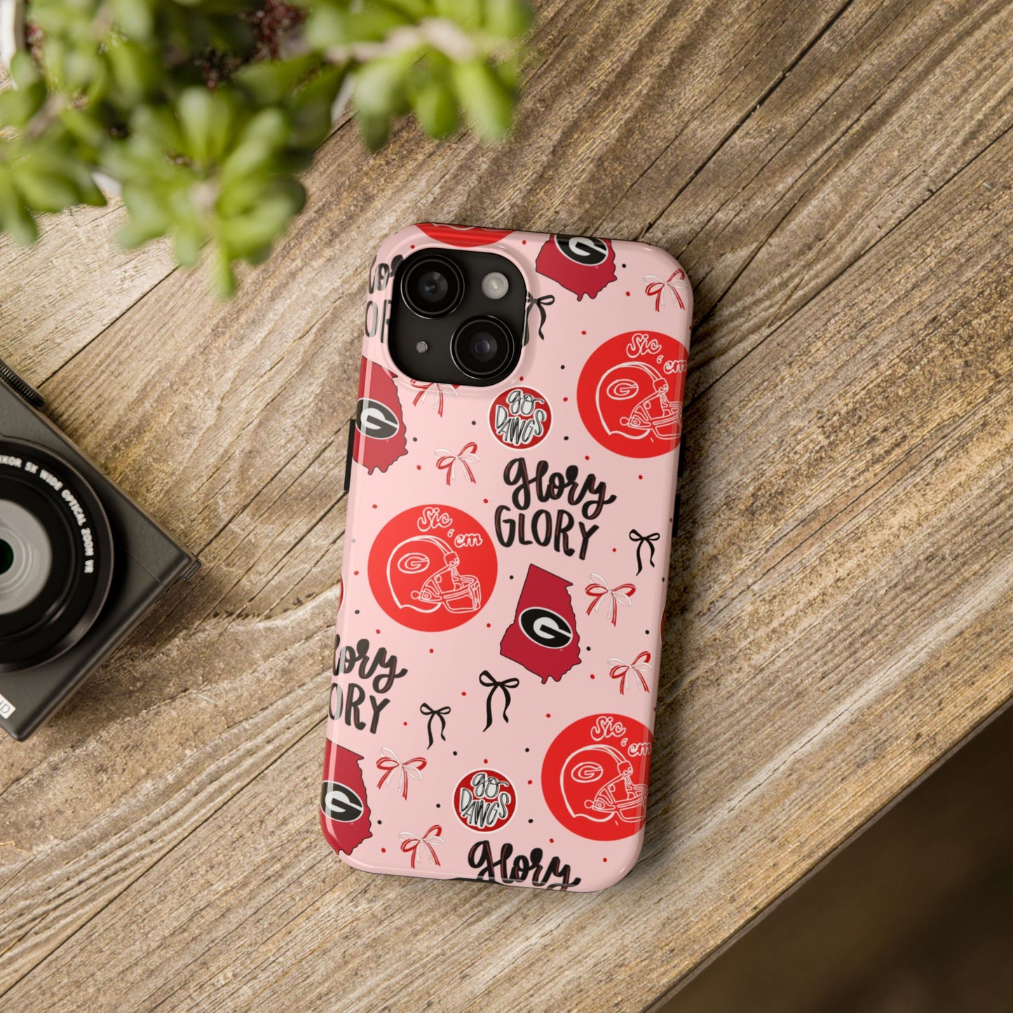 ‘Glory Glory’ Phone Case — Red & Pink Pattern