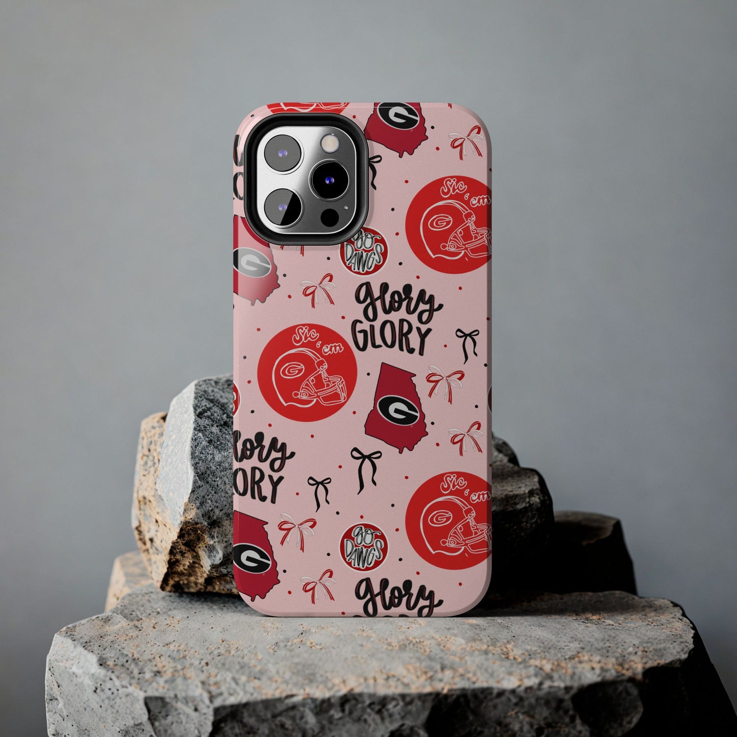 ‘Glory Glory’ Phone Case — Red & Pink Pattern