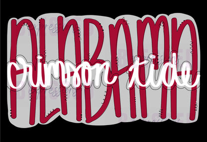 Alabama Crimson Tide Handwritten Tee