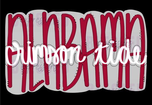Alabama Crimson Tide Handwritten Tee