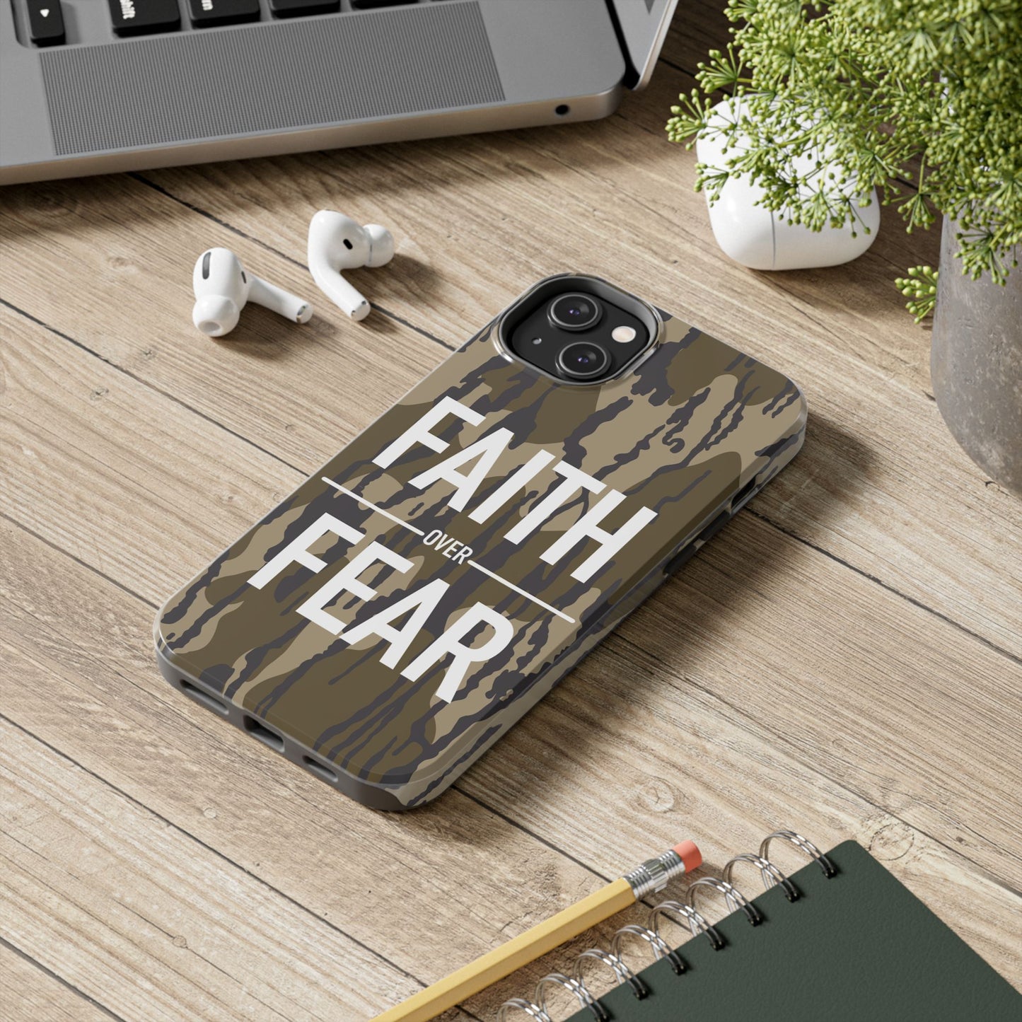 Faith Over Fear Camouflage Phone Case