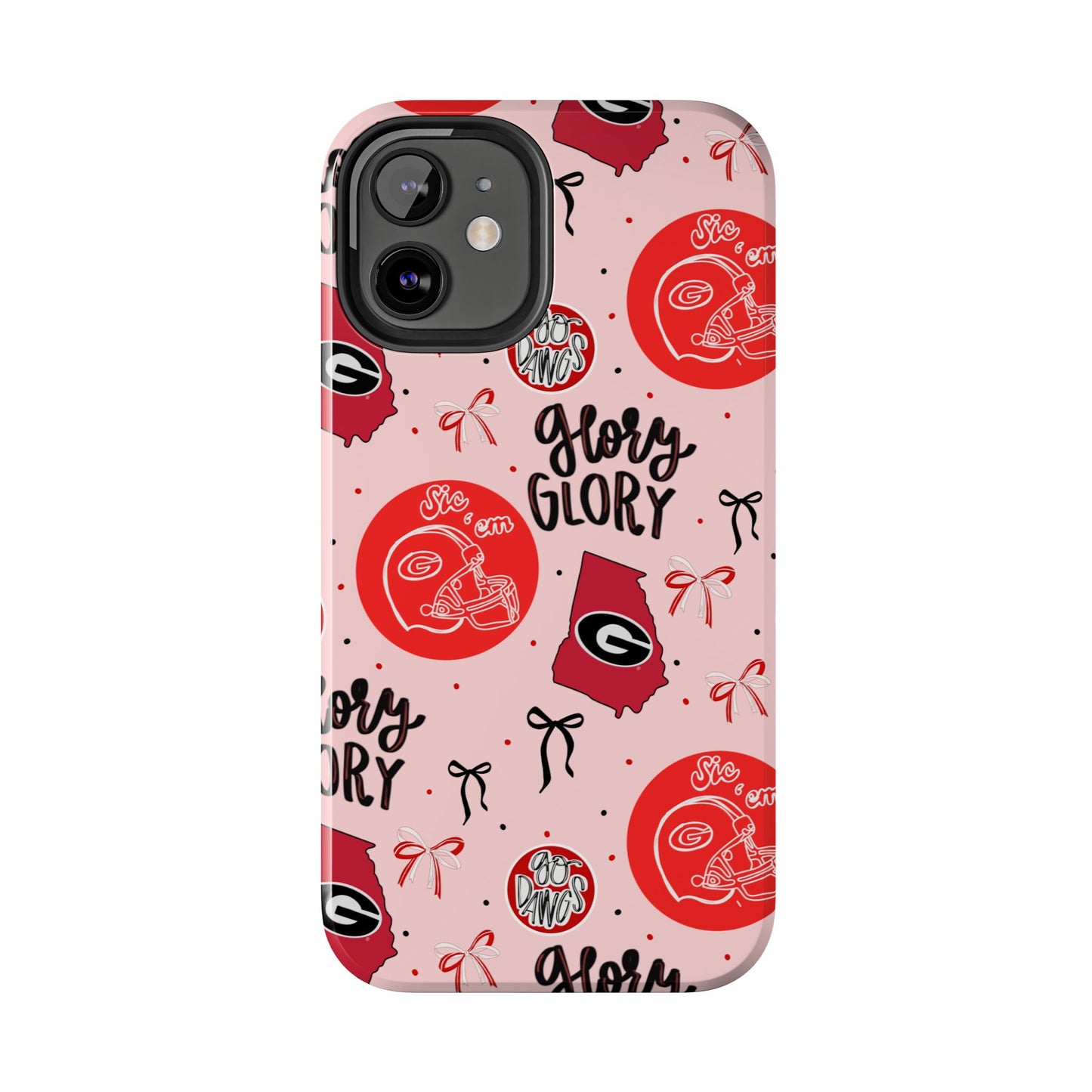‘Glory Glory’ Phone Case — Red & Pink Pattern