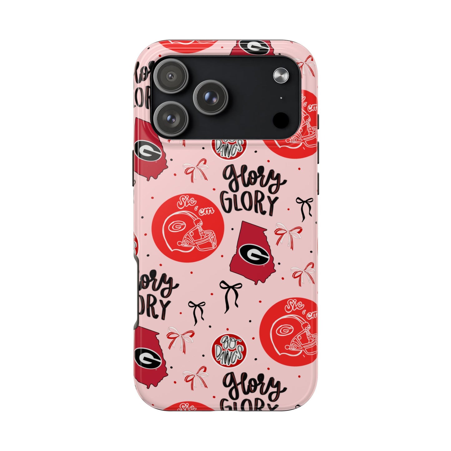 ‘Glory Glory’ Phone Case — Red & Pink Pattern