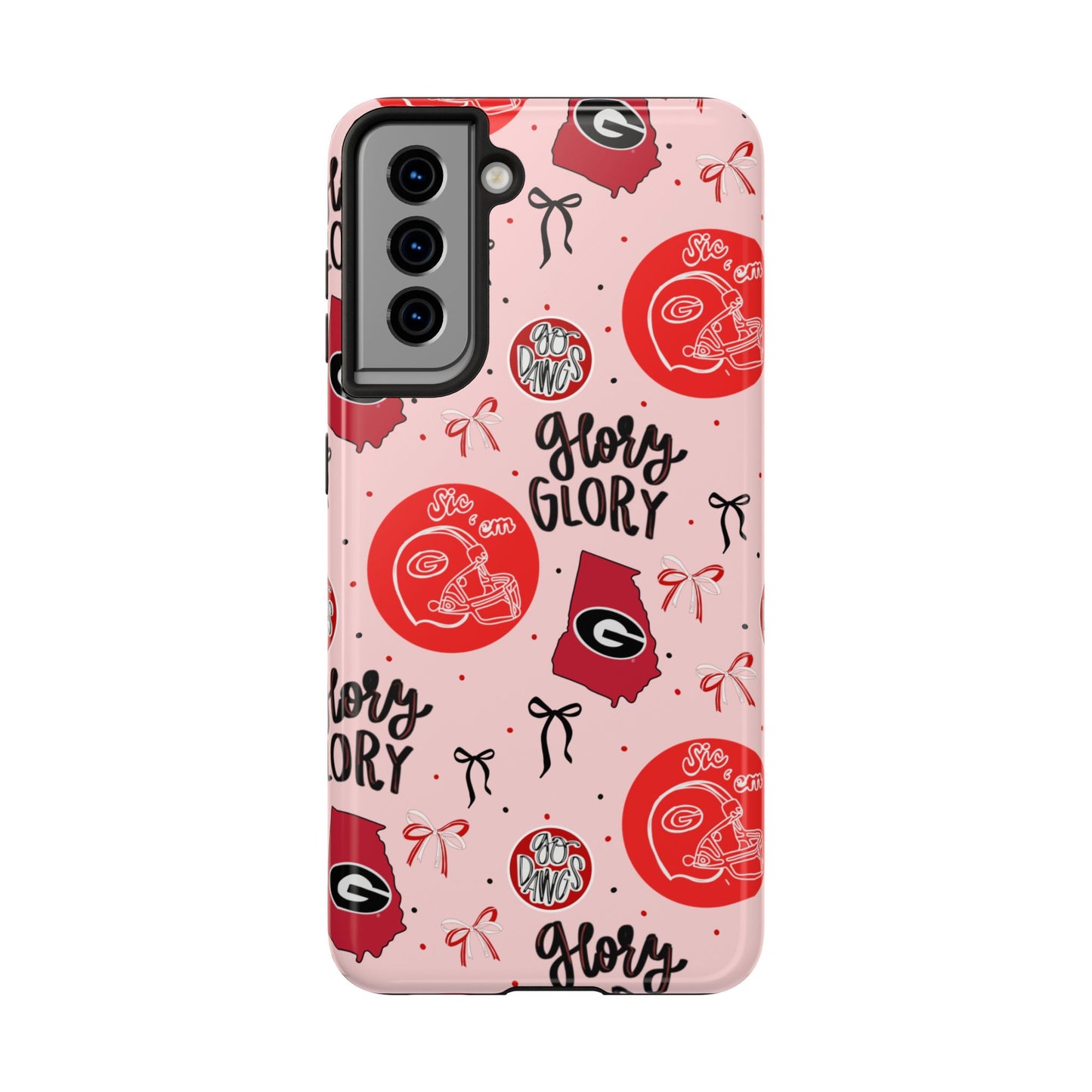 ‘Glory Glory’ Phone Case — Red & Pink Pattern