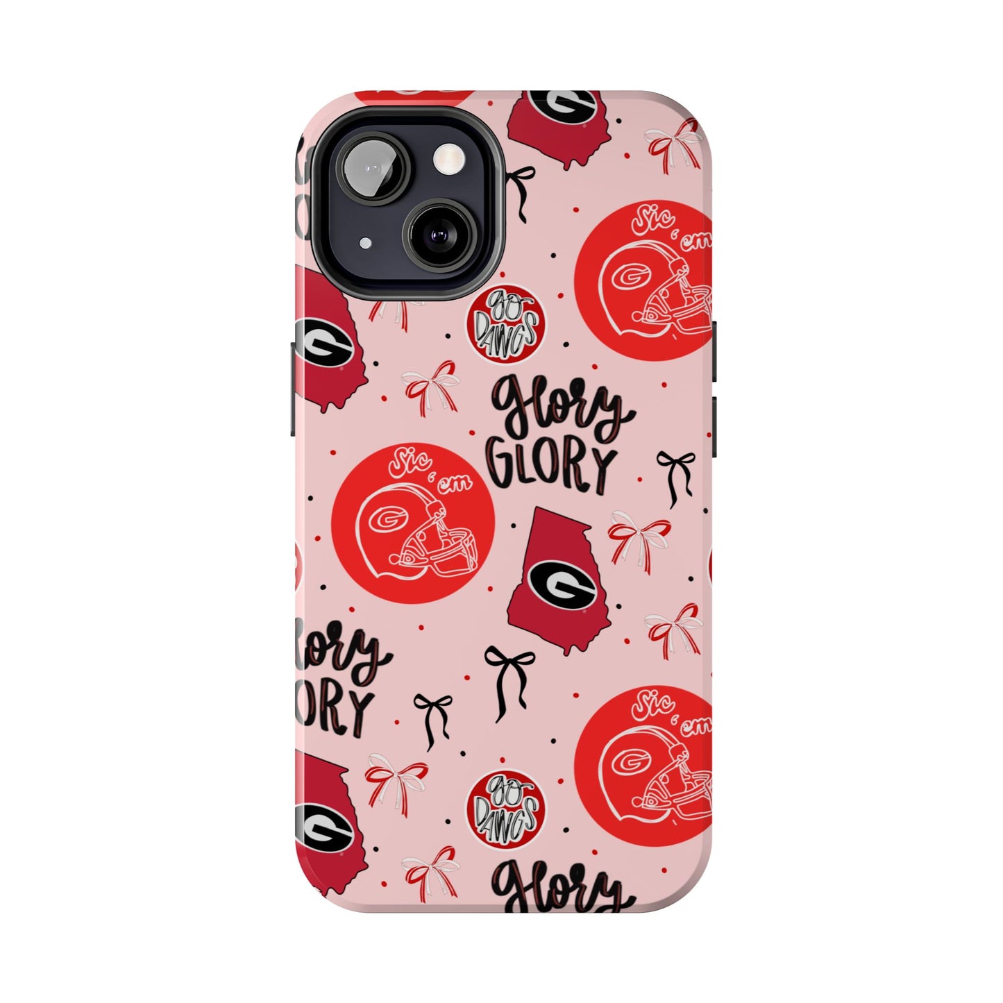 ‘Glory Glory’ Phone Case — Red & Pink Pattern