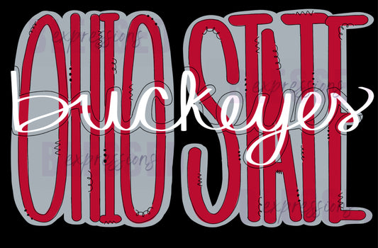 Ohio State Buckeyes Handwritten Tee