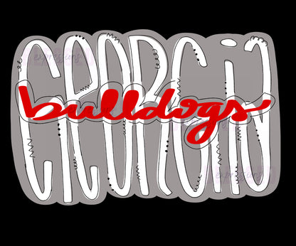 Georgia Bulldogs Handwritten Tee