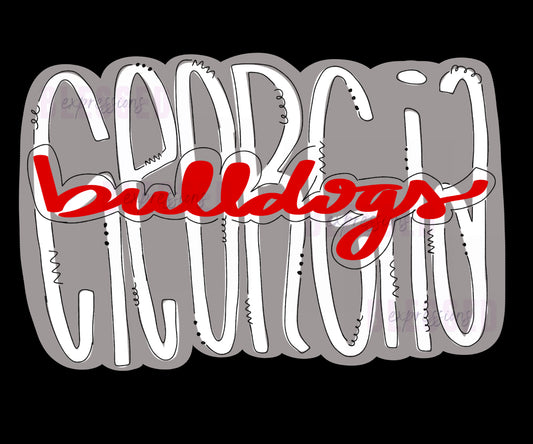 Georgia Bulldogs Handwritten Tee