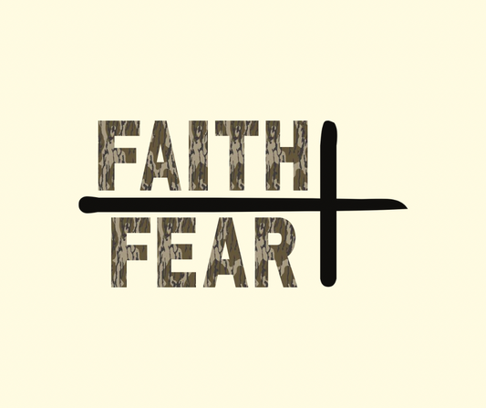 CAMO FAITH OVER FEAR TEE