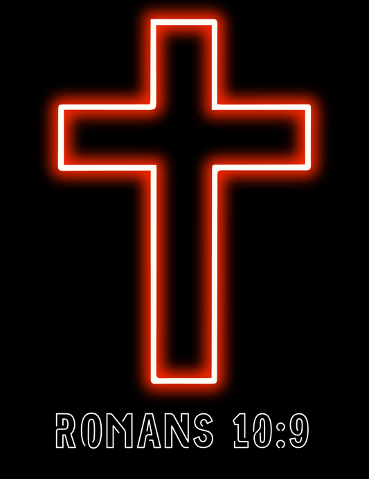 "Jesus Saves" Neon Cross Tee