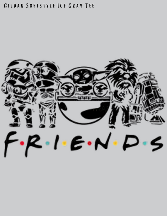 FRIENDS Star Wars Mash-Up Tee – Ice Gray